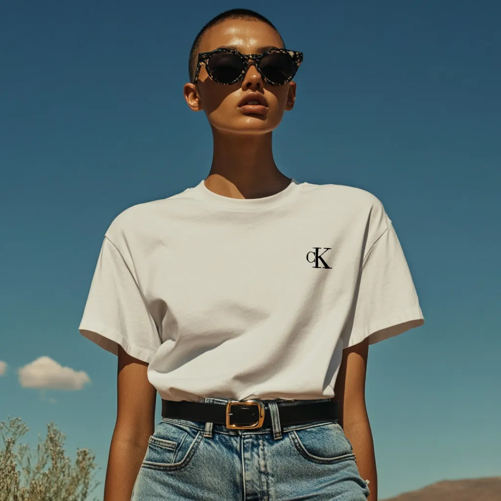 Koszulka Damska Calvin Klein Biała Haft