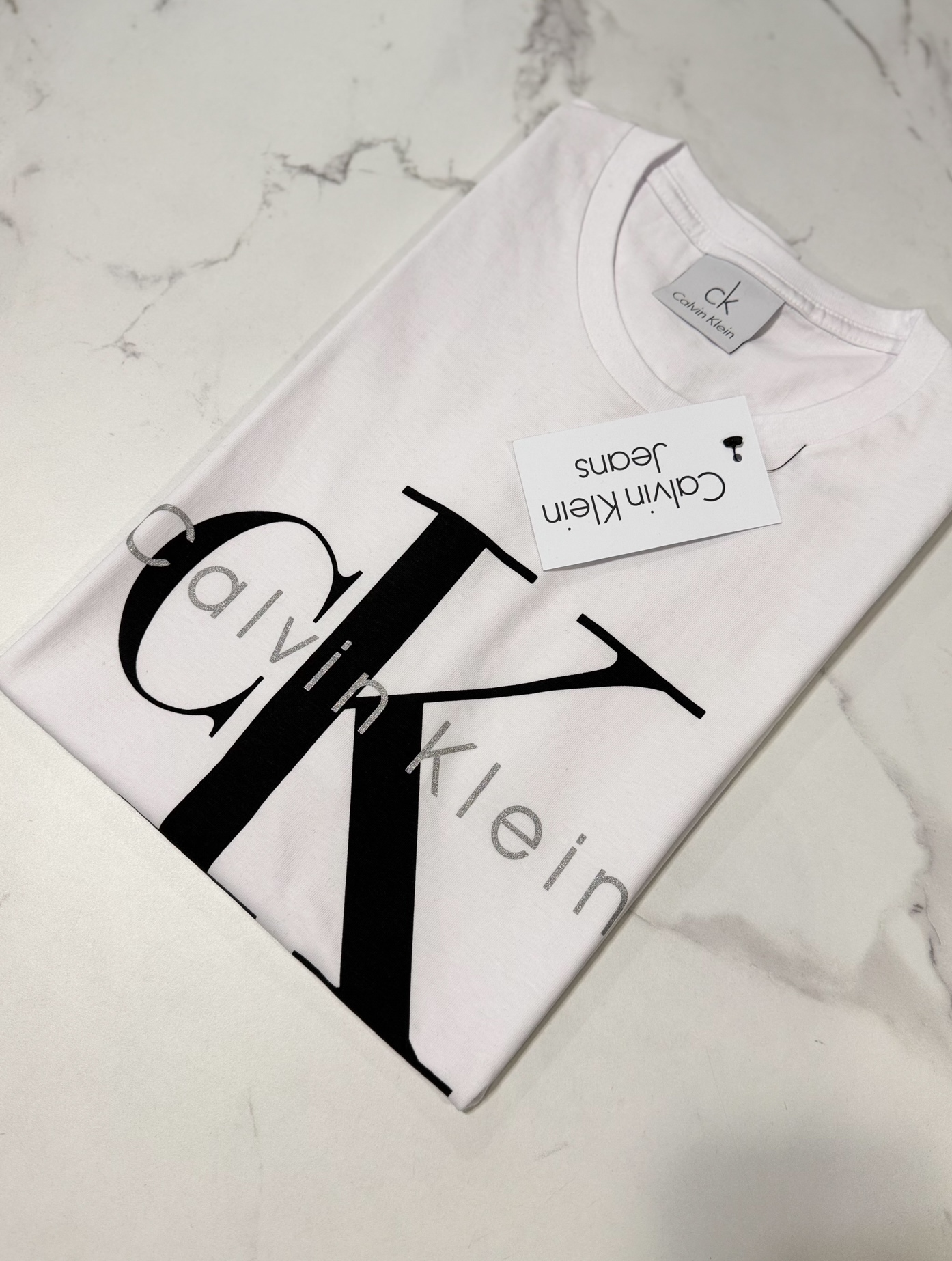 Koszulka Calvin Klein Męska Biała - obrazek 3