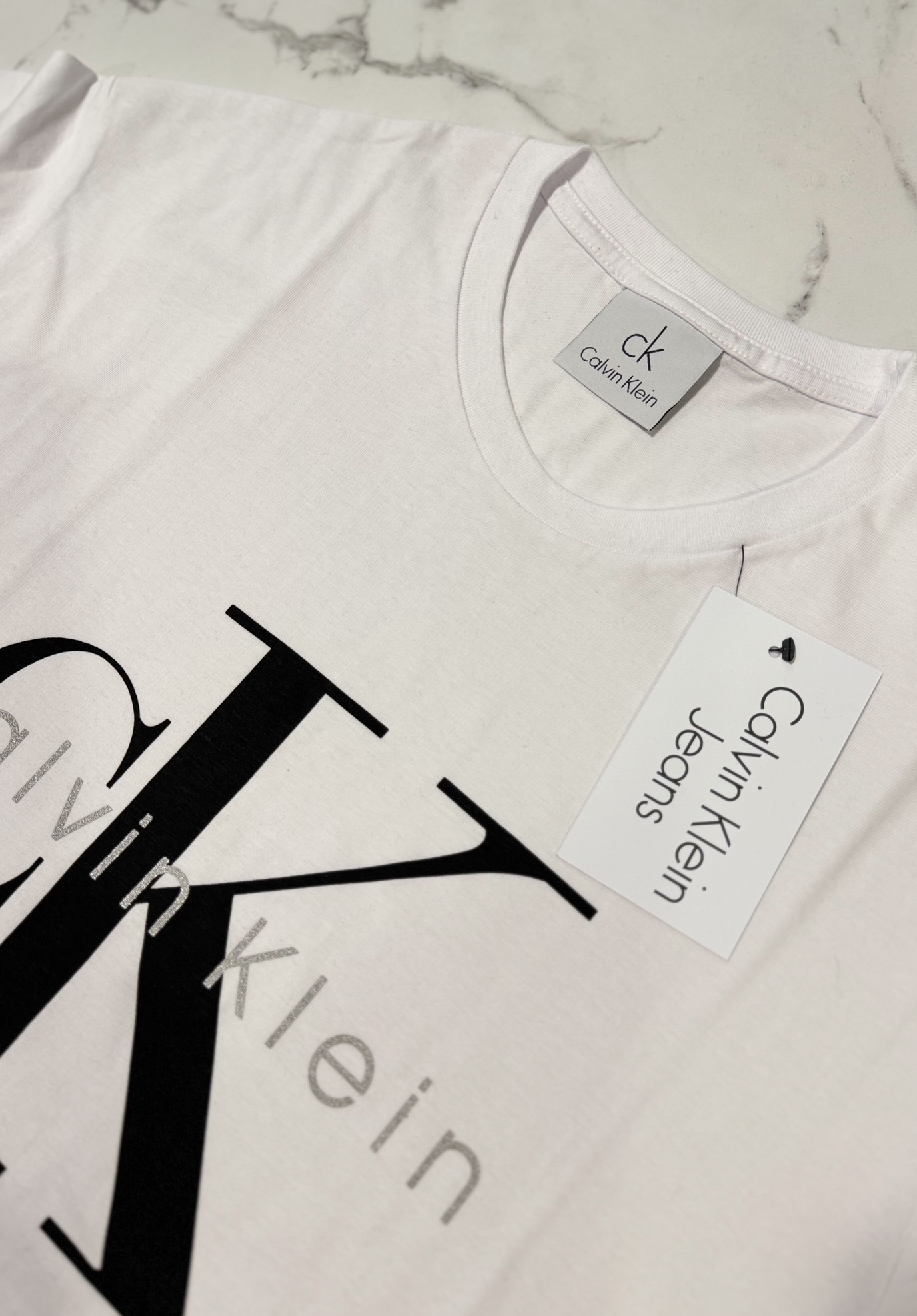 Koszulka Calvin Klein Męska Biała - obrazek 5