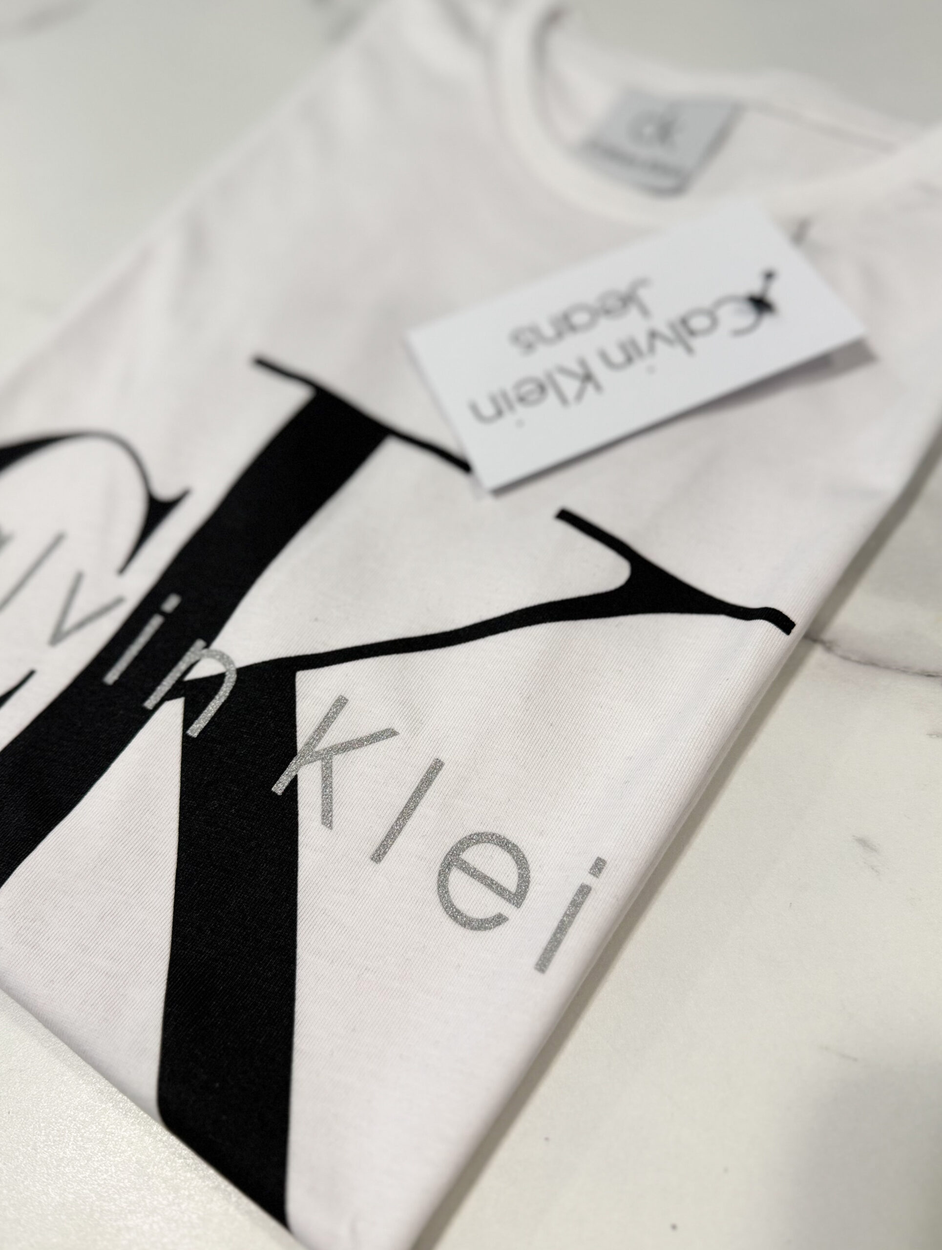 Koszulka Calvin Klein Damska Biała - obrazek 4