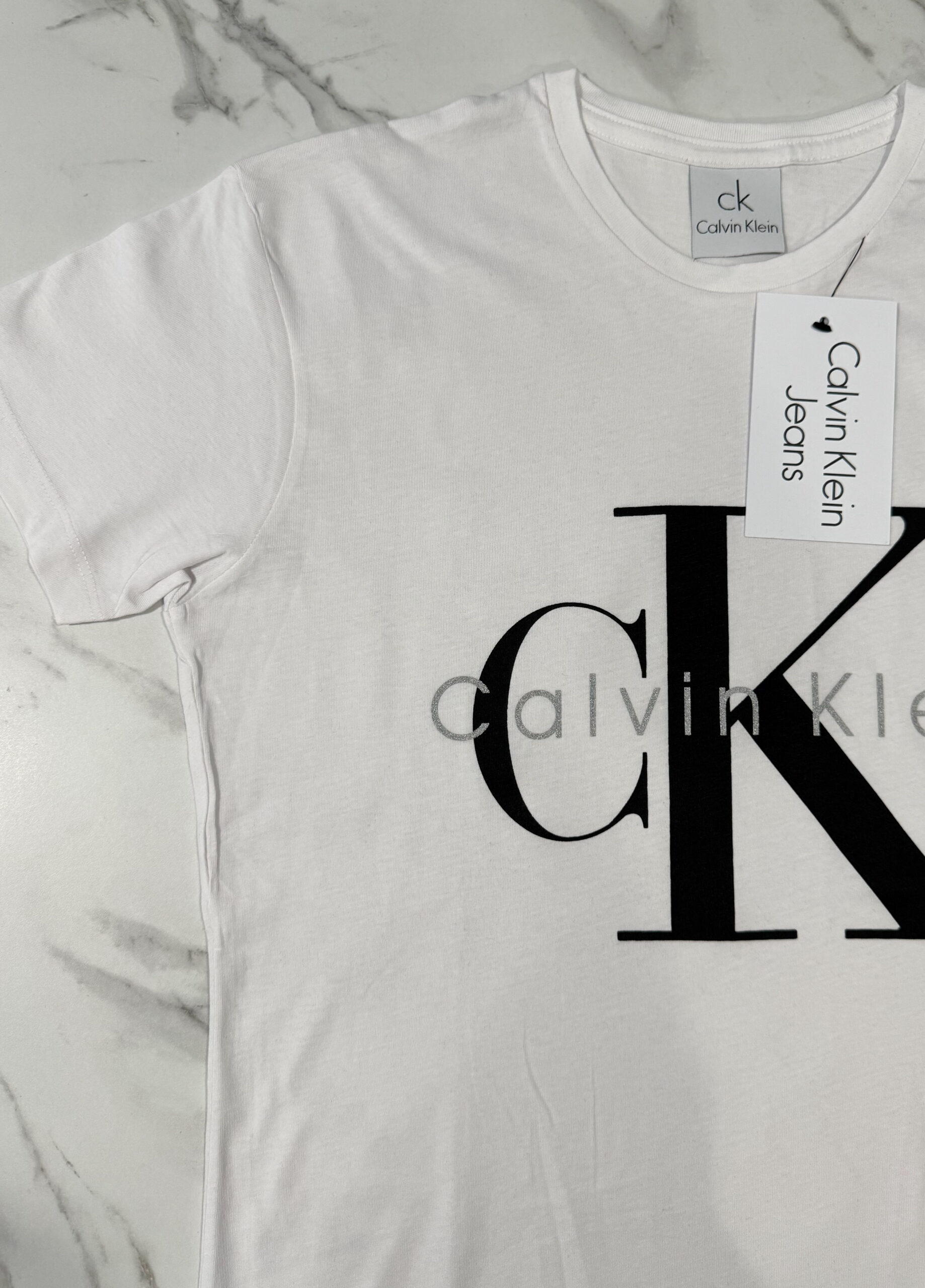 Koszulka Calvin Klein Damska Biała - obrazek 5