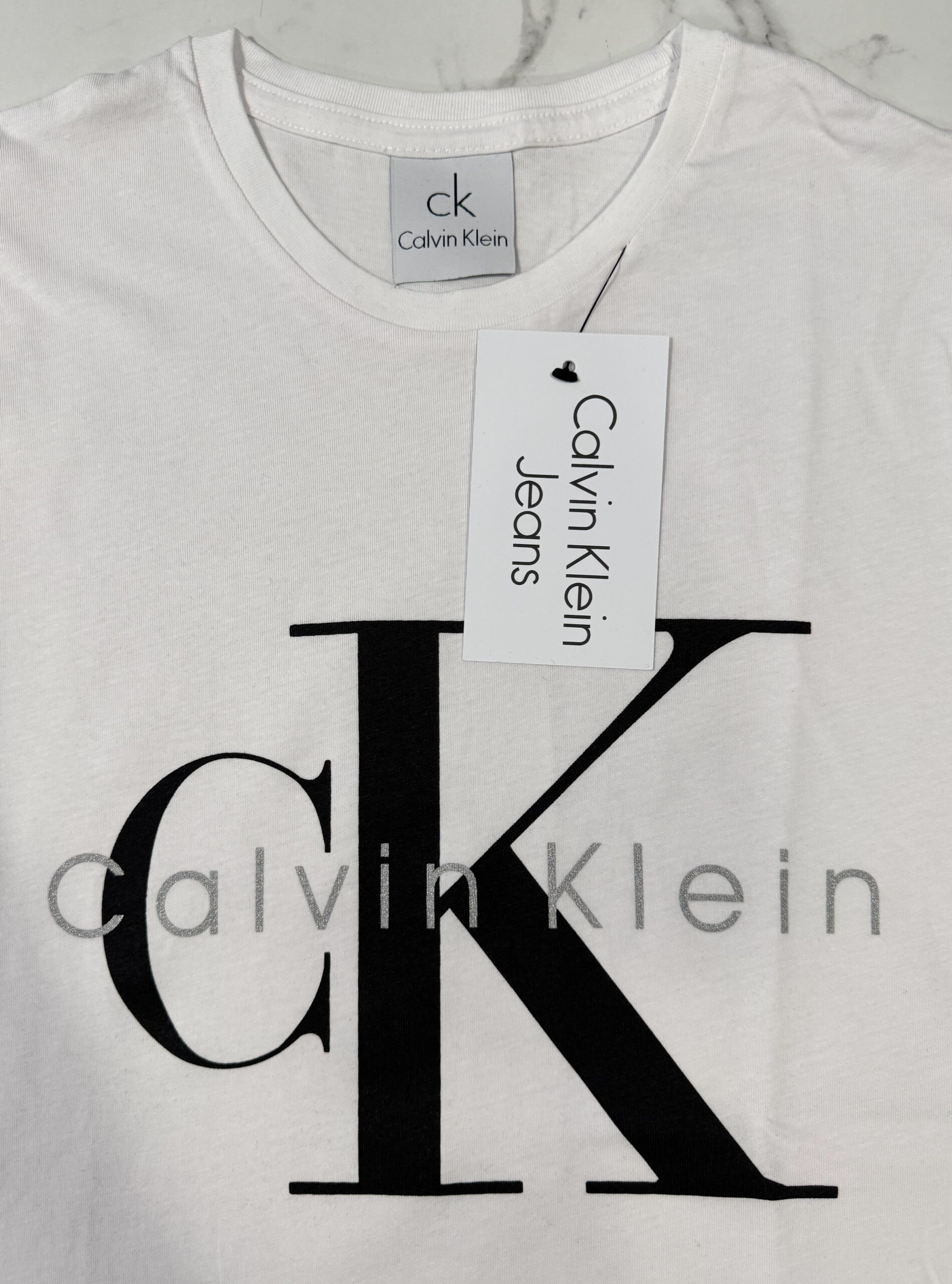 Koszulka Calvin Klein Damska Biała - obrazek 3