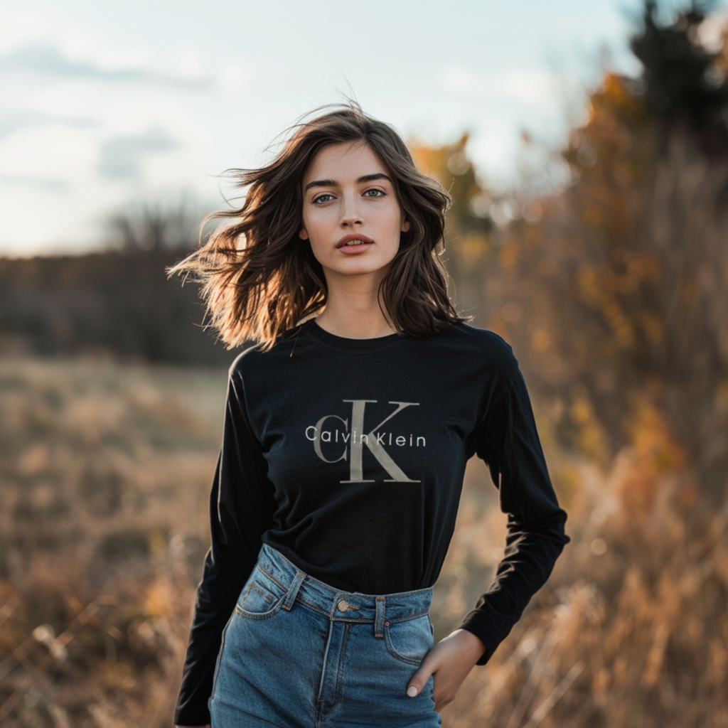 Koszulka Damska Calvin Klein Z Długim Rękawem Longsleeve - obrazek 2