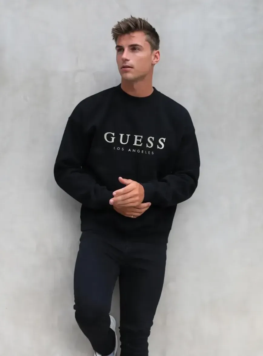 Bluza Guess Męska Czarna Bez Kaptura