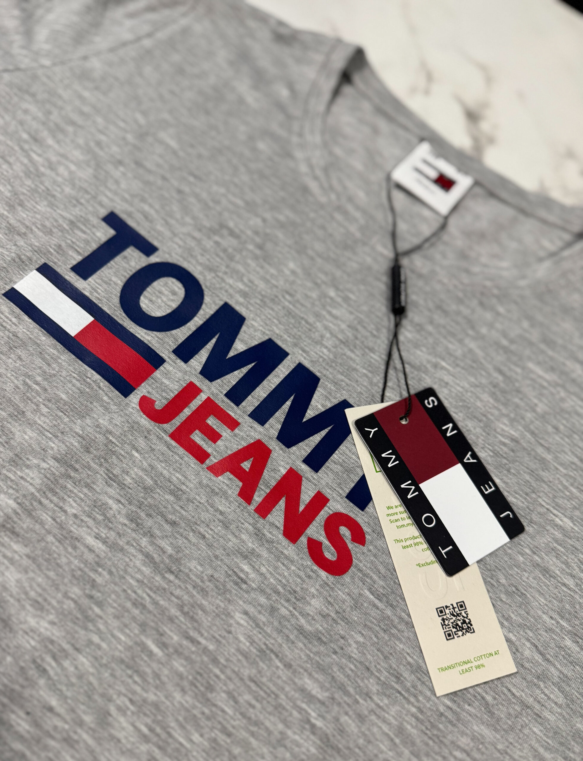 Koszulka Męska Tommy Jeans Szara - obrazek 3