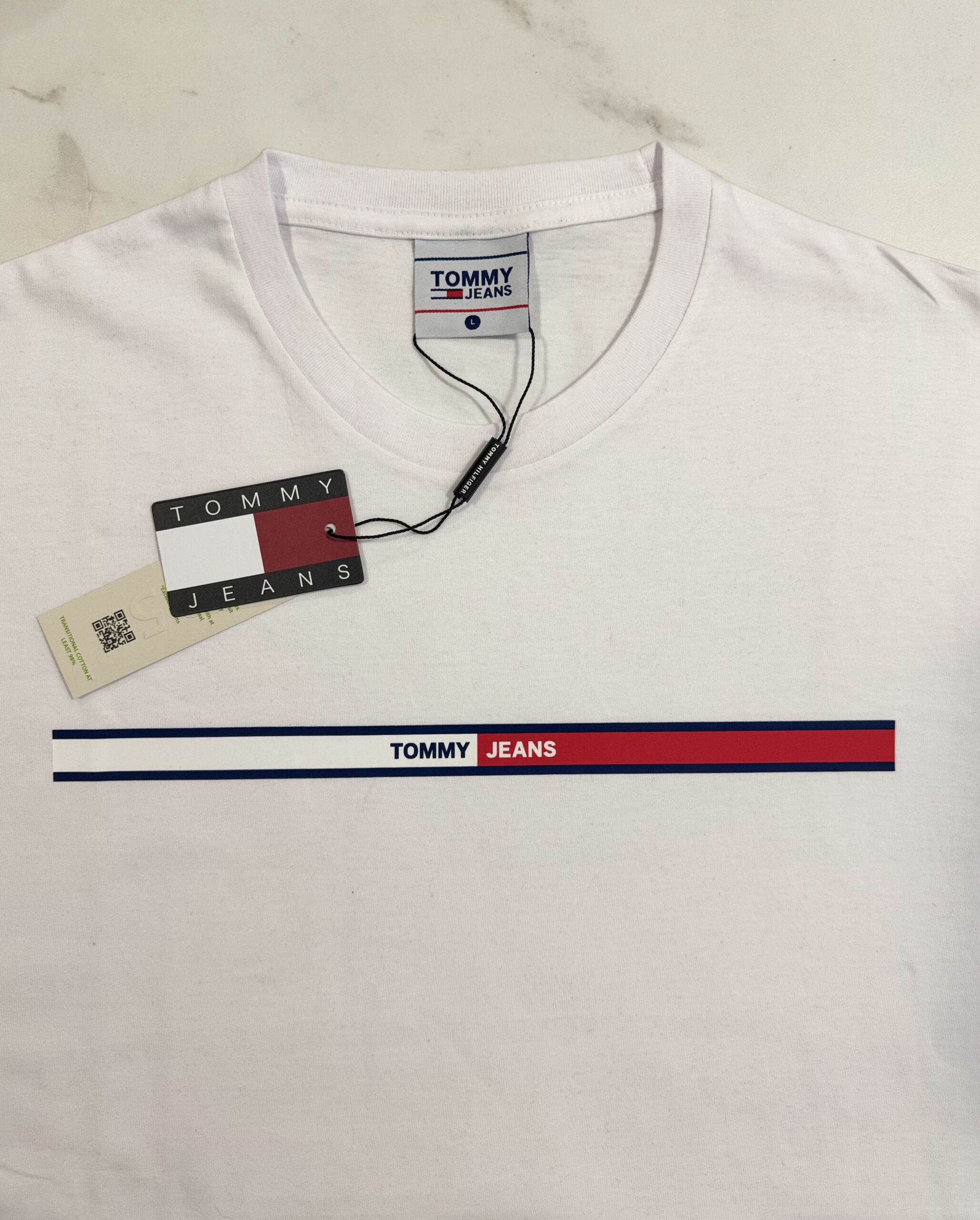 Koszulka Męska Tommy Jeans Biała - obrazek 3