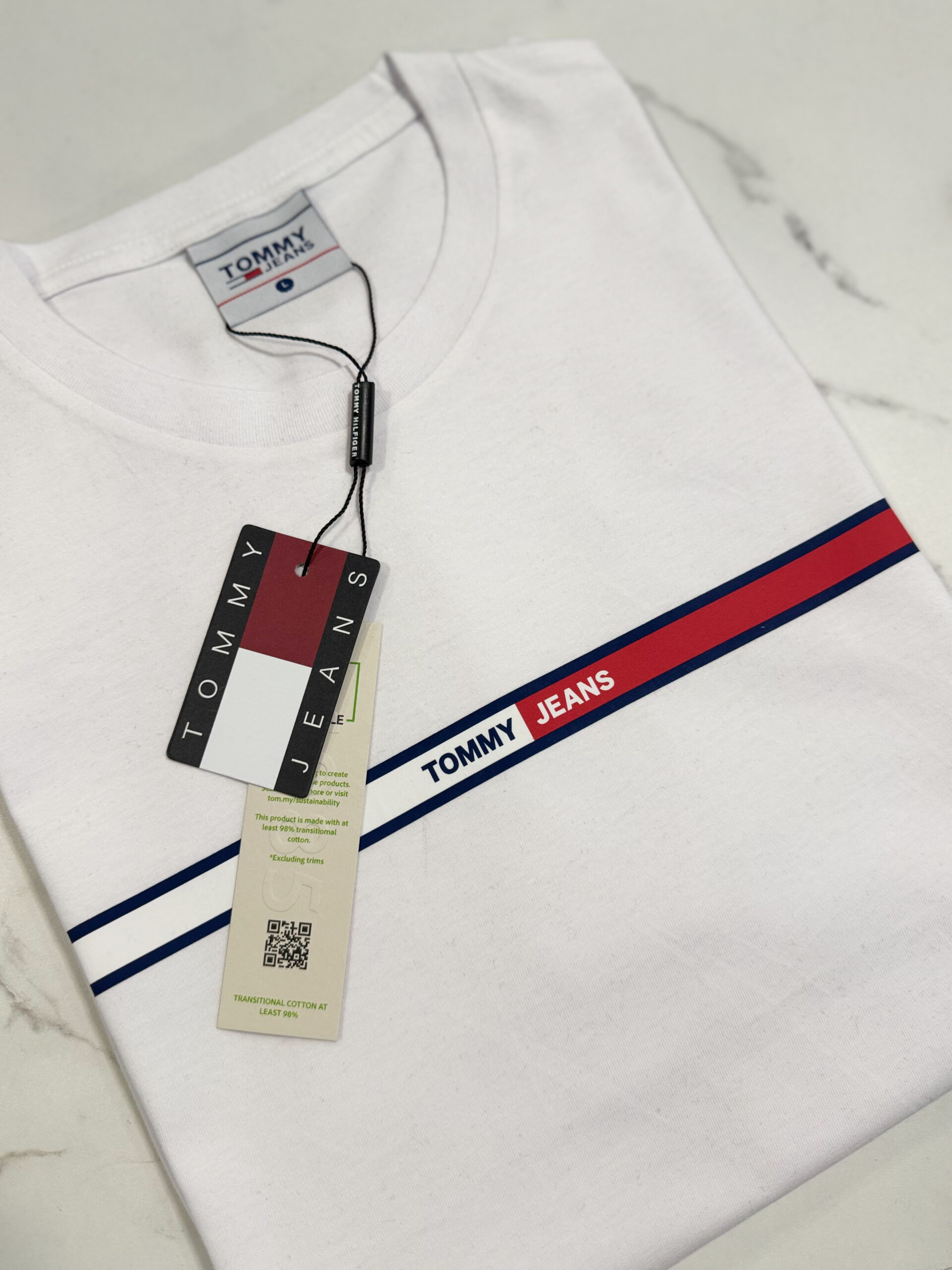 Koszulka Męska Tommy Jeans Biała - obrazek 5