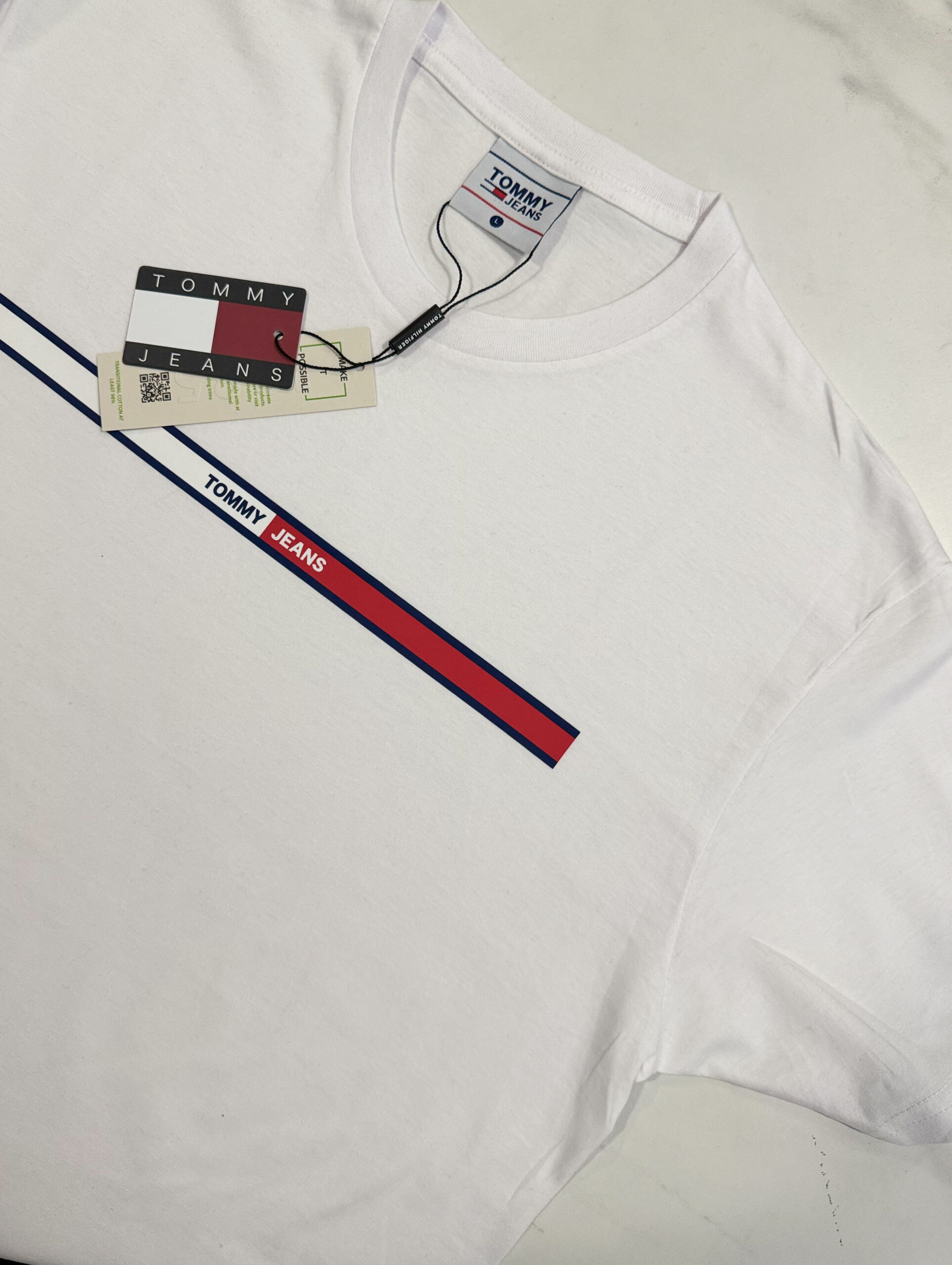 Koszulka Męska Tommy Jeans Biała - obrazek 4