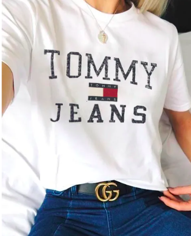 Koszulka Damska Tommy Jeans Biała - obrazek 2