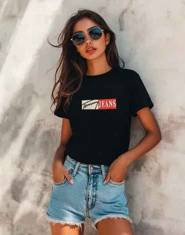 Koszulka Damska Tommy Jeans Czarna - obrazek 4