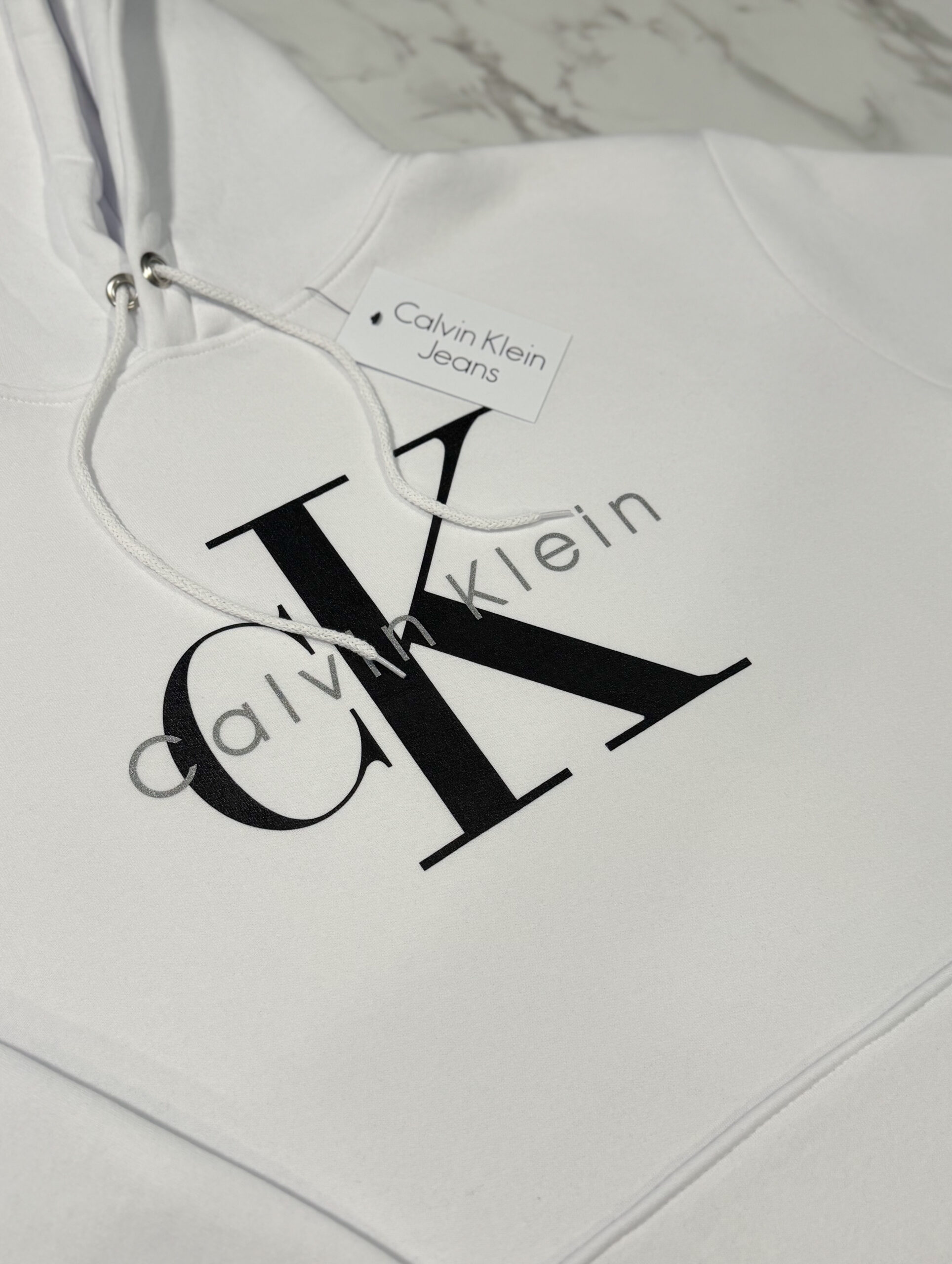 Bluza Calvin Klein Męska Biała - obrazek 4