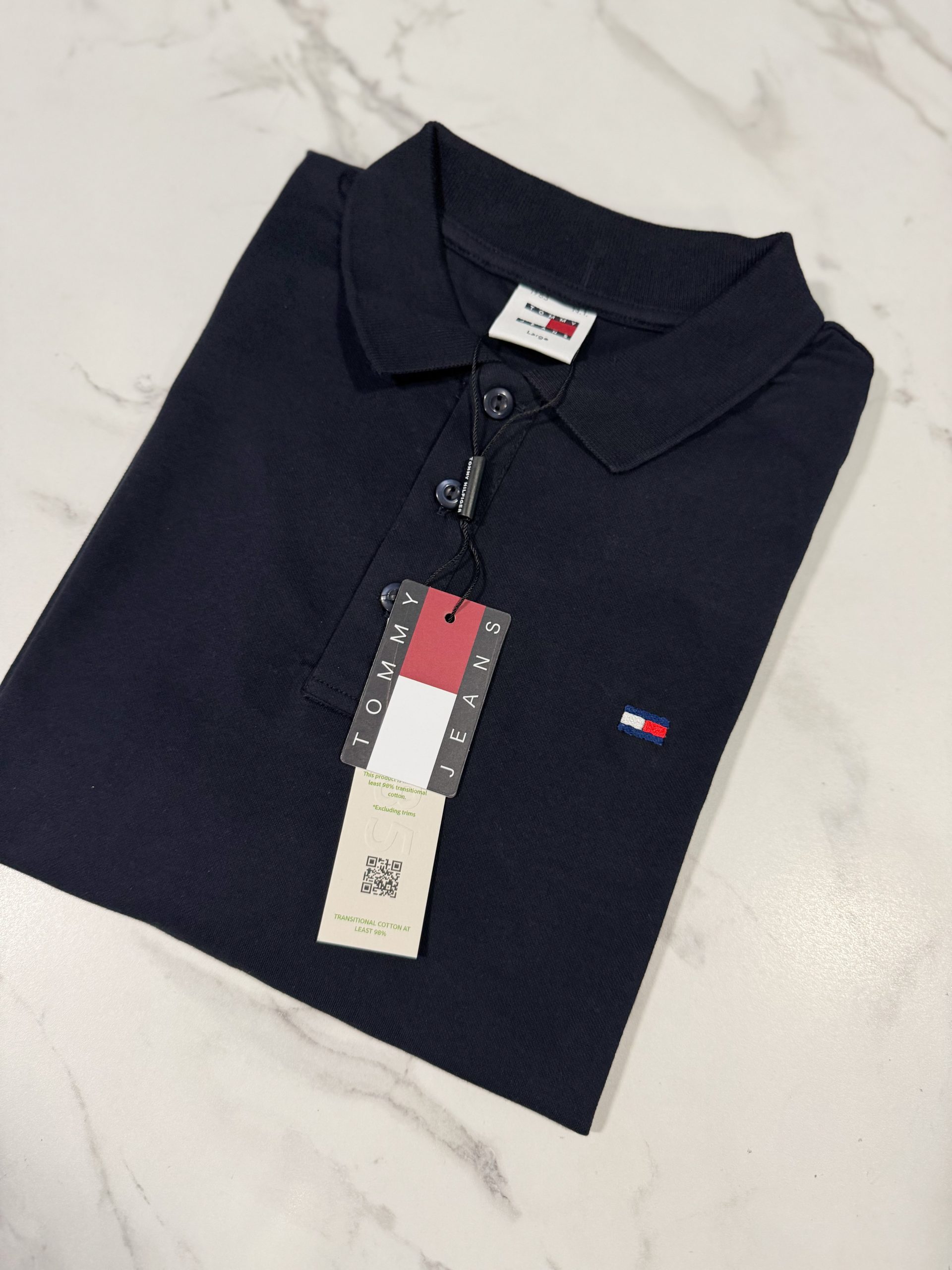 Koszulka POLO Męska Tommy Jeans Granatowa - obrazek 2