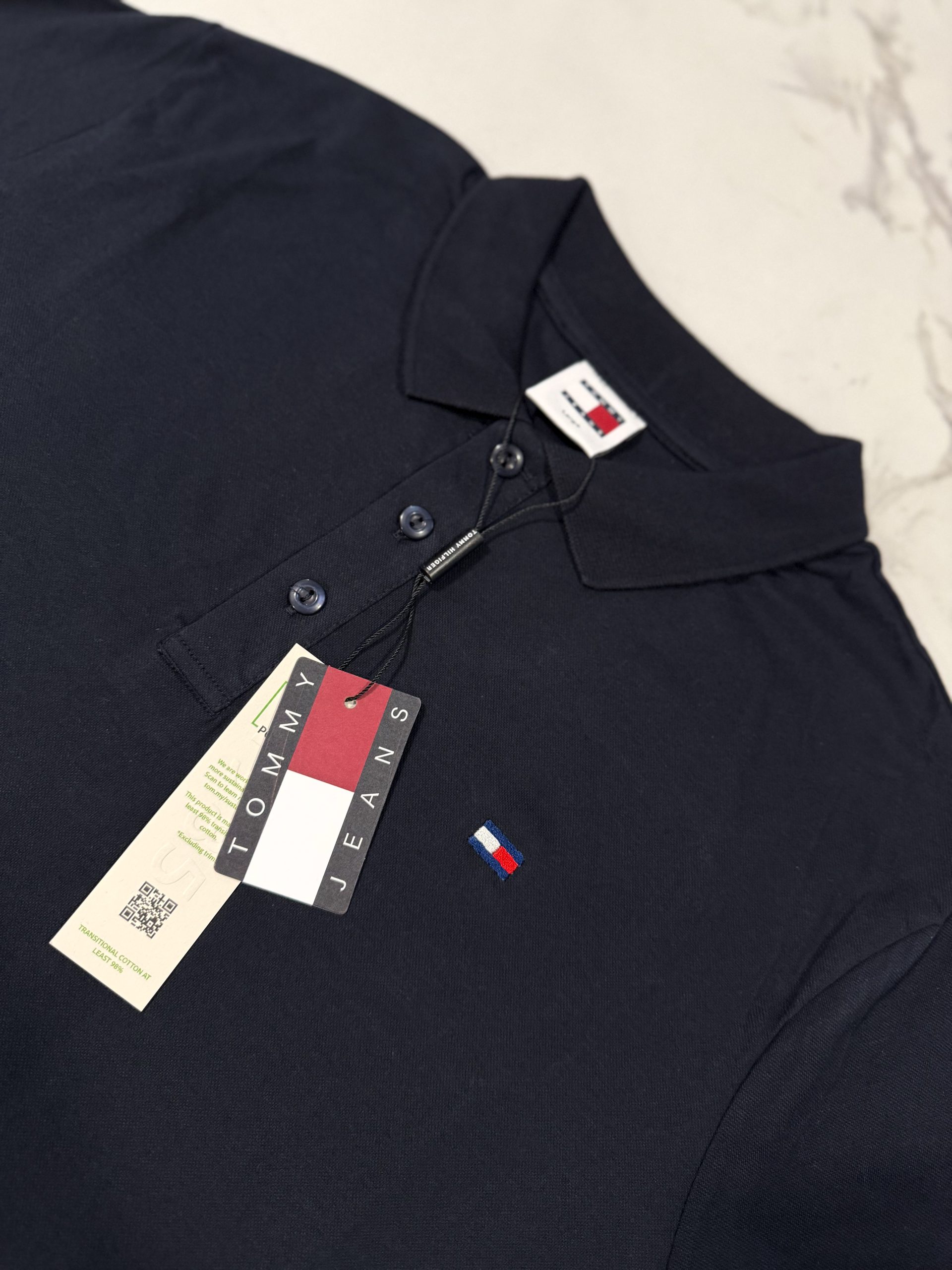 Koszulka POLO Męska Tommy Jeans Granatowa - obrazek 3