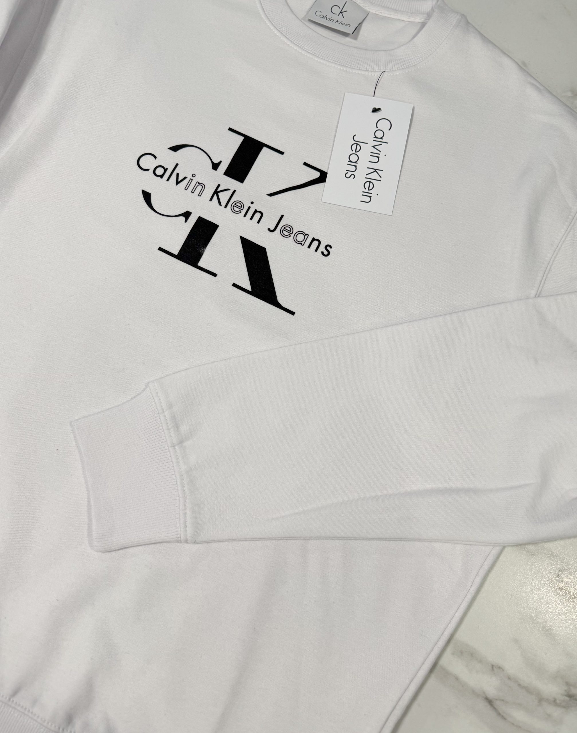 Bluza Męska Calvin Klein Biała - obrazek 3